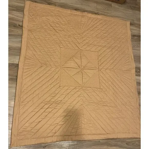 Homemade Book Quilt Children Pencils Brown Tan Wall Hanging 49" X 44.5" Teacher - Picture 4 of 10